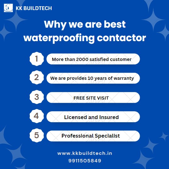 advantages of waterproofing in Delhi with kk buildtech